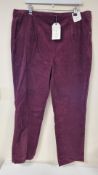 Seasalt Cornwall Women's Tapered Ankle Trousers, Merlot, UK 18