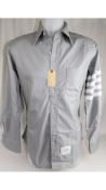 Thom Browne Mens Grey Classic Long Sleeve Shirt, Size 1, UK S