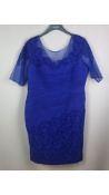 Condici Mother of The Bride Short Sleeve Dress, Blue, Size 18 UK
