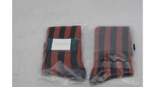 Two Pairs of Jo Gordon Two Colour Vertical Stripe Knee Socks, Brown, Size 1 X S, 1 X M