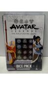 Five Avatar Legends The RPG Dice Packs, Engraved Dice Sets