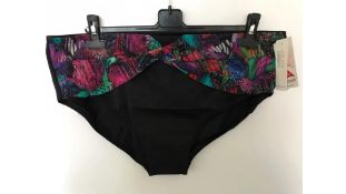Three Elomi Swim Kaleidoscope Bikini Bottoms, Size UK 18