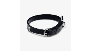 Pandora Black Leather Free Plant Based Weave Pet Collar, Black, 45cm