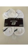Two Skechers Women's No Show, White, Socks, 6-9.5, 6 Pairs per pack