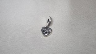 Pandora Sterling Silver 'Mom' Heart Charm