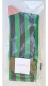 Six Jo Gordon Men's Colour Vertical Stripe Knee Socks, Green, Size S