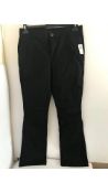 Old Navy Women's Boot Cut High Waist Trousers, Black, UK 10