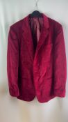 Richard Anderson Mens Blazer, Red, No Size. Used, Length: 33