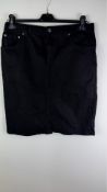 Ralph Lauren Women's Denim Skirt, Black, Size 12. Used