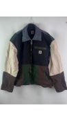 Carhartt Mens Patchwork Reworked Jacket, Multicolored, Size M, No Tags