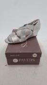 Pavers Women's Wide Fit Sandals, Silver, Size UK 5