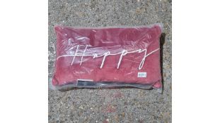 Two Lexington 'Happy' Cushion, Red, 30x50cm