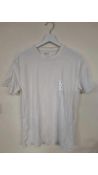 Three Hollister Men's Cooling Tee, Cream/White Detailing, Size S