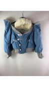 Unbranded Women's Hello Kitty Off Shoulder Hooded Jacket, Blue, No Sizing. Used. Shoulders 22