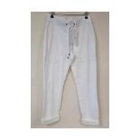 Juvia Women's Loungewear Sweatpants, White, Size S