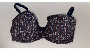 Marie Jo L'Aventure Kaare Balconnette Bra, Blue Cruise, UK 34 D