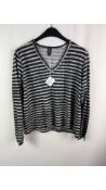Bonneterie Womens Universal Sport Chic Long Sleeve Top, Black, Grey, Size 1