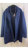 Johann Popken Men's Wool Coat, Marine, Size 3XL