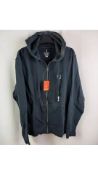 Elevate Men's Arora Full Zip Hoodie, Black. Size M