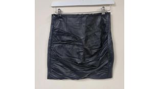 Miss Sixty Women's Leather Skirt, Black, Size XXS