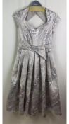 Condici Mother of The Bride Dress, Silver/Floral, Size 20 UK