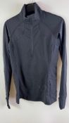 Lululemon Women's Fitness Top, Long Sleeve, High Neck, Medium, Black. Used, Marked