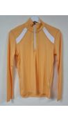 Abacus Womens Yale UV-Cut Long Sleeve Half Zip Top, Apricot, Size L