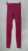 Lululemon Women's Pink Hosiery-tights, Pink, UK 8 Us 4