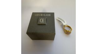 Coeur De Lion Spikes Square Rose Quartz Ring, Size 54