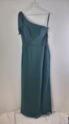 Sorella Vita One Shoulder Bridesmaid Dress, Forest Green, UK 14