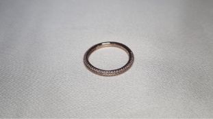 Pandora Rose Gold Plated Pave Ring, Size 54