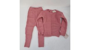 Three Mon Tresor Baby Outfit, Top and Bottoms Set Pink, Size 3 Months