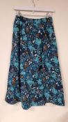 Seasalt Cornwall Tawny Owl Skirt, Dark Jade/Winter Camellia, UK 8