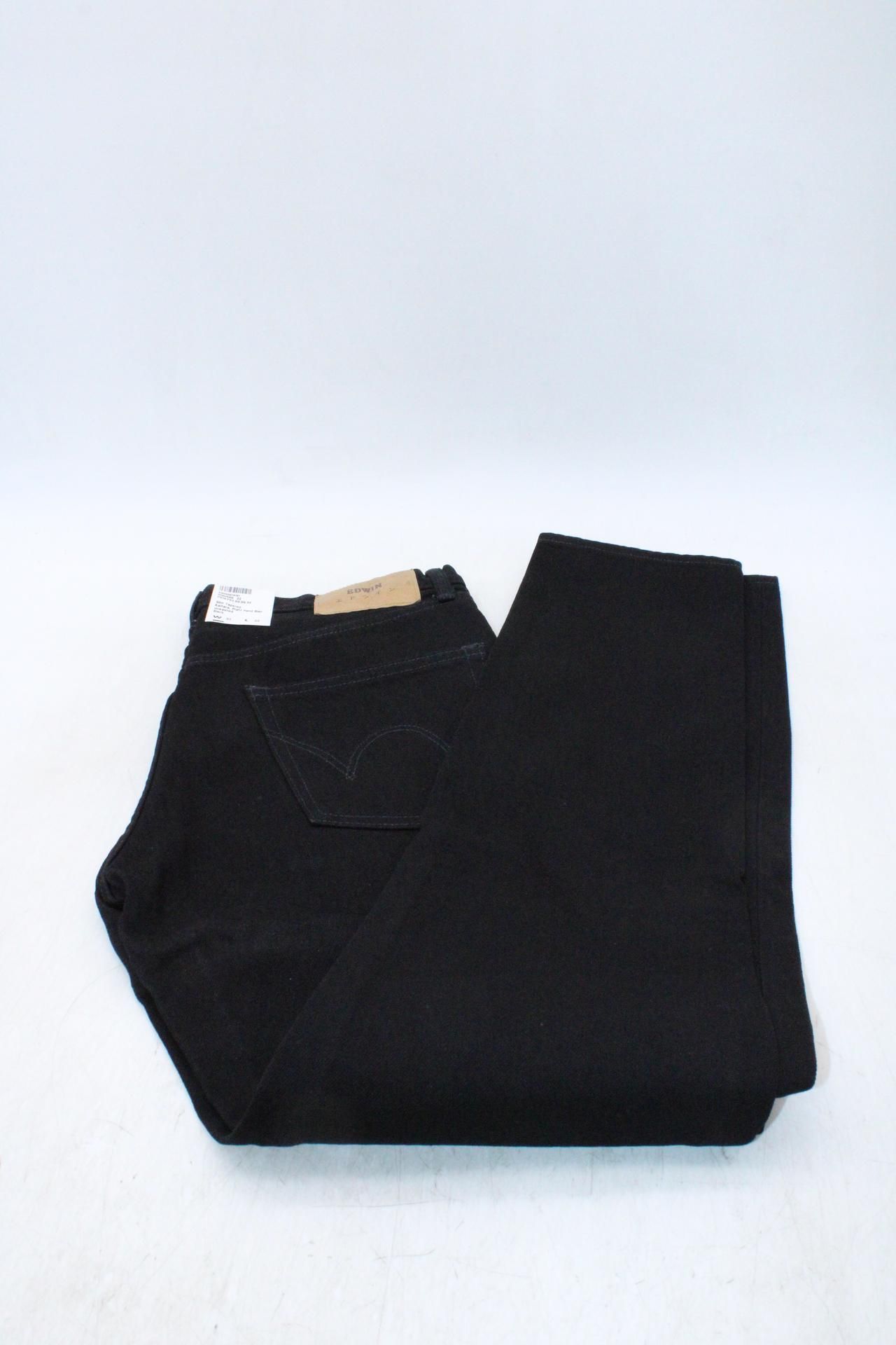 Edwin Jeans Slim Tapered Kaihara Stretch Jeans, Black, W-31 L-32