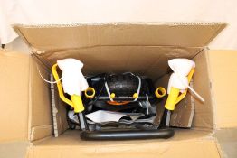 YITAHOME Foldable Hand Truck Trolley with 2x Big Industrial Wheels, Black/Yellow. Box damaged, Not c