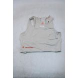 Adidas H Koumori Cropped Running Top, Beige, UK S