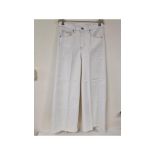 Denim Studio Women's Gery Cropped Wide Leg Jeans, Off White, W26