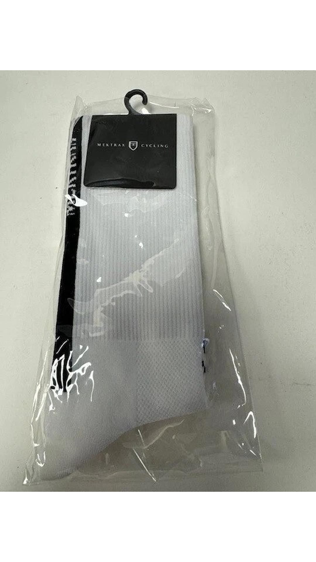 Two Pairs of Mektrax Unisex Cycling Socks, White, S-M, Size 38-42
