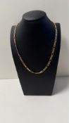 Laura Lombardi Womens Chain Necklace, 45cm Gold Plated Brass, Comes In Small Dust Bag