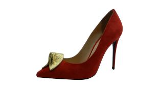 Mary Ching MC1006 Suede Pumps, Red, Size EU 36
