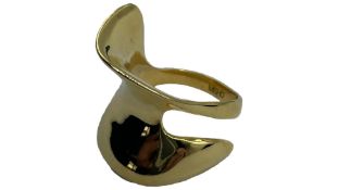 Misho Tavros Ring, 22k Gold Plated, Size XS