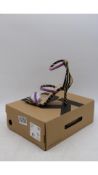 Kurt Geiger Women's Zebra Print Foster Sandal, Tan/Black/Pink, Size 36