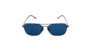 Ray-Ban RB8136 Caravan Titanium Sunglasses, Pewter Dark Blue