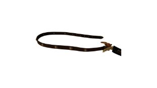 Ralph Lauren Polo Western Calfskin Belt, Dark Brown, XS