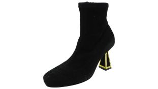 Kat Maconie Willa Kid Suede Boots, Black/Gold, Size EU 36