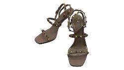 Valentino Garavani Rockstud Leather Sandals, Rose, EU 38