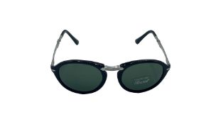 Persol Men's PO3274S Sunglasses, Black/Green Lens