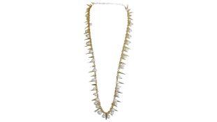 Rosantican Milano Spine Pearl & Spike Collar Necklace In Pearl/Gold