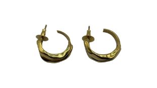 Misho Luna Mini Hoops, 22k Gold Plated
