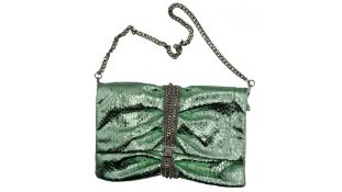 Jimmy Choo Metallic Lizard Handbag, Green